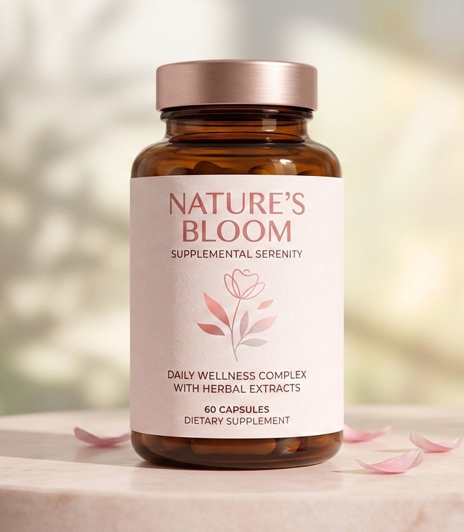 Nature's Bloom supplement bottle